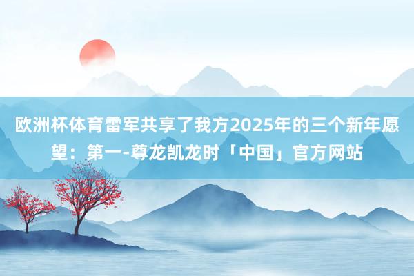 欧洲杯体育雷军共享了我方2025年的三个新年愿望：第一-尊龙凯龙时「中国」官方网站