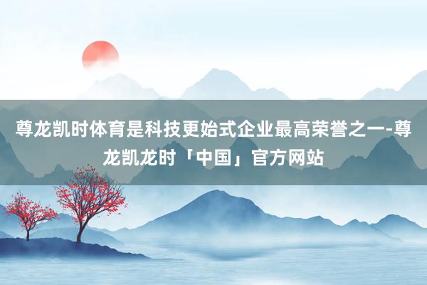 尊龙凯时体育是科技更始式企业最高荣誉之一-尊龙凯龙时「中国」官方网站