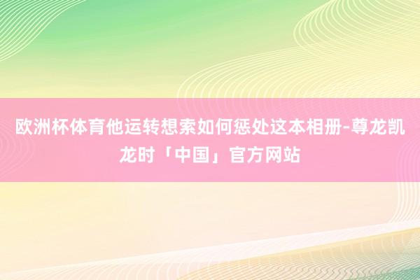 欧洲杯体育他运转想索如何惩处这本相册-尊龙凯龙时「中国」官方网站