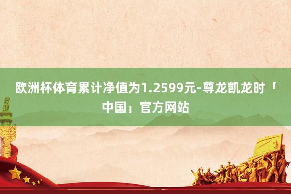 欧洲杯体育累计净值为1.2599元-尊龙凯龙时「中国」官方网站