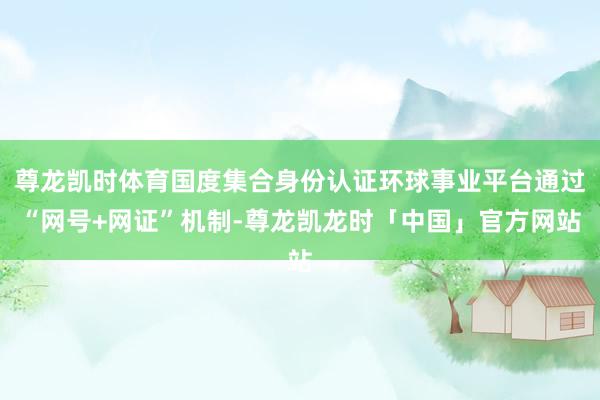 尊龙凯时体育国度集合身份认证环球事业平台通过“网号+网证”机制-尊龙凯龙时「中国」官方网站