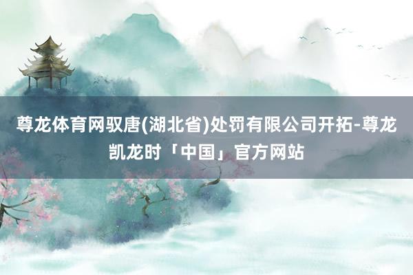 尊龙体育网驭唐(湖北省)处罚有限公司开拓-尊龙凯龙时「中国」官方网站
