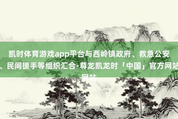 凯时体育游戏app平台与西岭镇政府、救急公安、民间援手等组织汇合-尊龙凯龙时「中国」官方网站